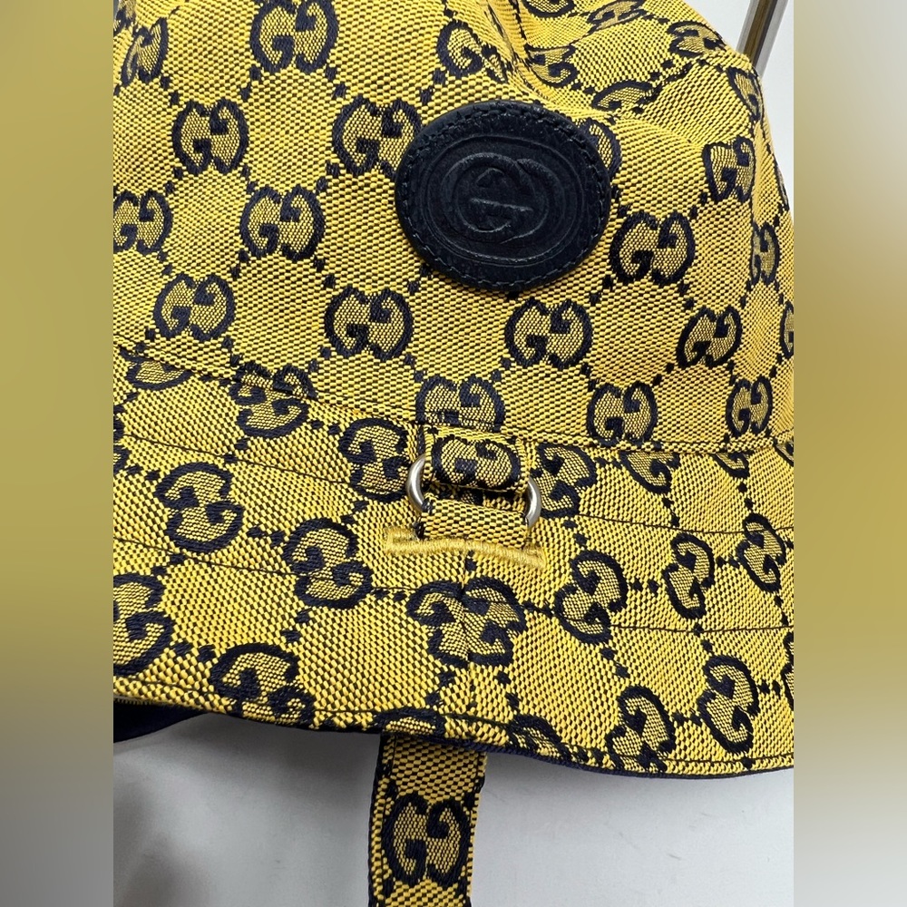New Gucci GG supreme monogram Multicolor canvas reversible bucket straps hat - Picture 10 of 10